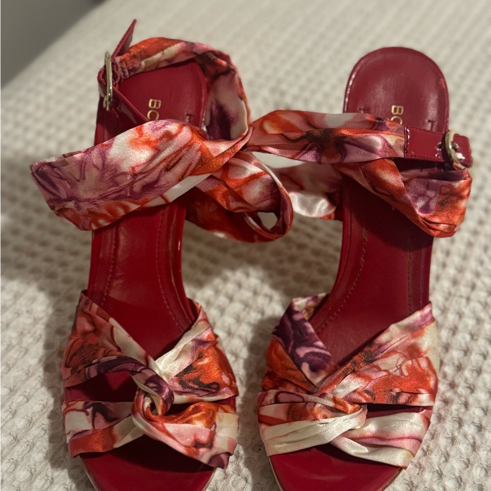 BCBGeneration Women's Red, Pink and Purple Sandal Heels